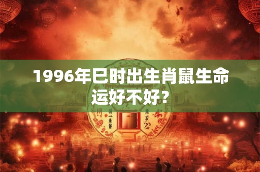 1996年巳时出生肖鼠生命运好不好？