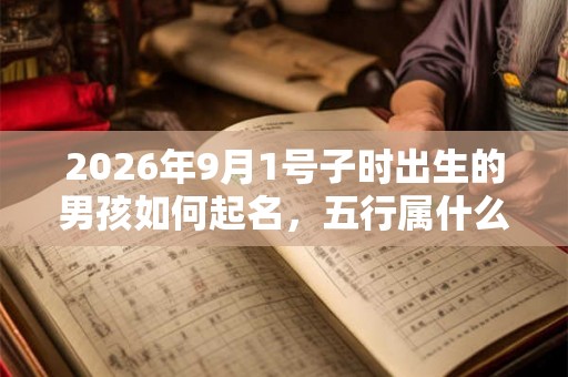 2026年9月1号子时出生的男孩如何起名，五行属什么