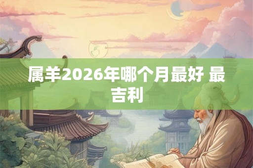 属羊2026年哪个月最好 最吉利