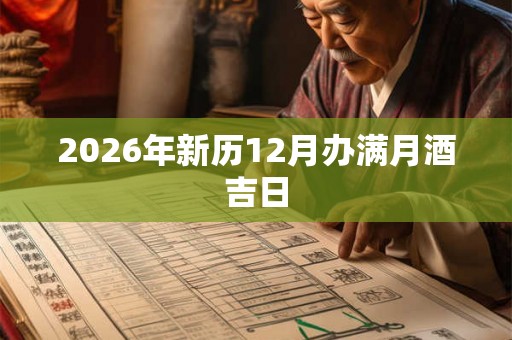 2026年新历12月办满月酒吉日