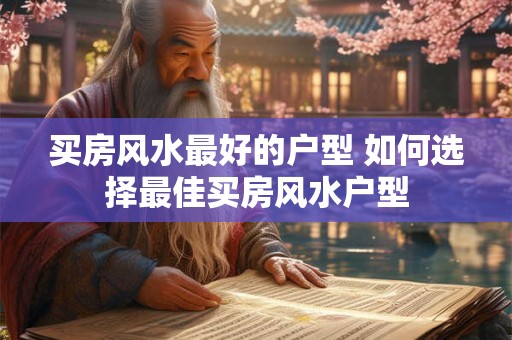 买房风水最好的户型 如何选择最佳买房风水户型