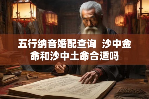 五行纳音婚配查询  沙中金命和沙中土命合适吗