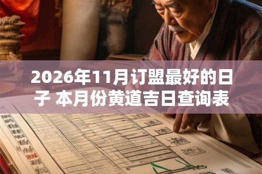 2026年11月订盟最好的日子 本月份黄道吉日查询表 2026年11月订盟最好的日子 本月份黄道吉日查询表