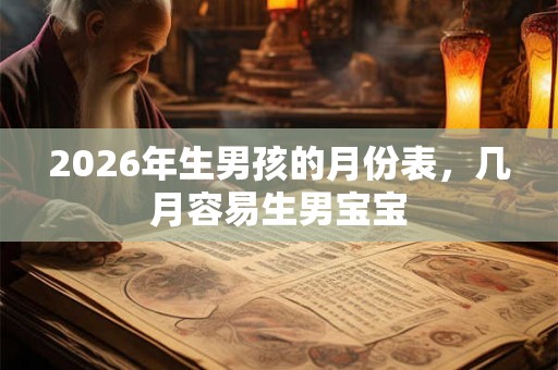 2026年生男孩的月份表，几月容易生男宝宝