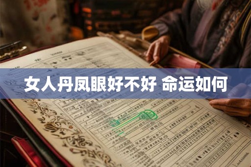 女人丹凤眼好不好 命运如何