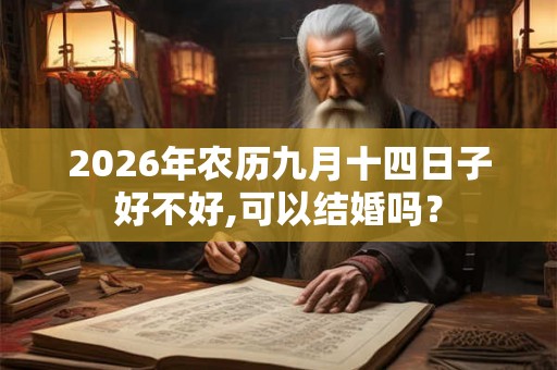2026年农历九月十四日子好不好,可以结婚吗？