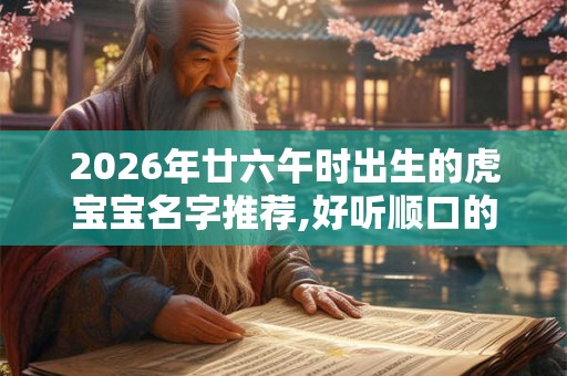 2026年廿六午时出生的虎宝宝名字推荐,好听顺口的 2026年廿六午时出生的虎宝宝名字推荐,好听顺口的