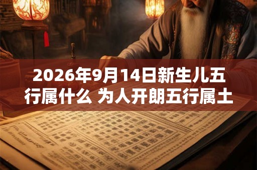 2026年9月14日新生儿五行属什么 为人开朗五行属土