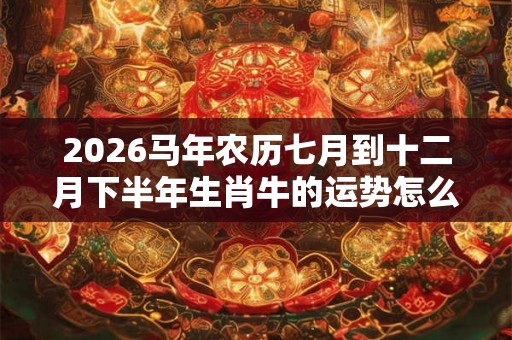 2026马年农历七月到十二月下半年生肖牛的运势怎么样? 2026马年农历七月到十二月下半年生肖牛的运势怎么样?