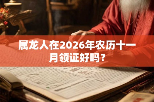 属龙人在2026年农历十一月领证好吗？