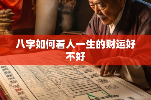 八字如何看人一生的财运好不好