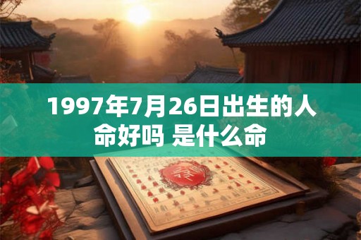 1997年7月26日出生的人命好吗 是什么命