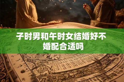 子时男和午时女结婚好不  婚配合适吗