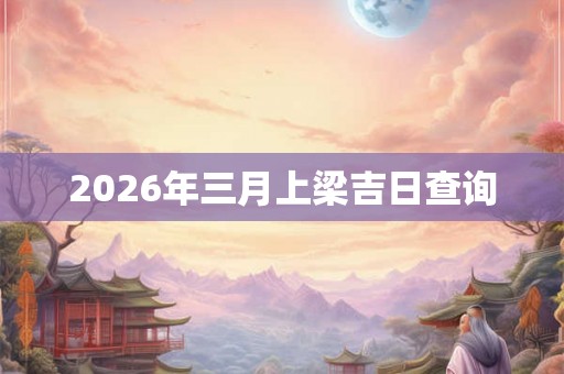 2026年三月上梁吉日查询