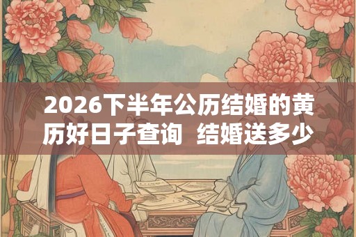 2026下半年公历结婚的黄历好日子查询  结婚送多少钱吉利