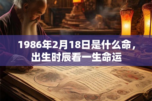 1986年2月18日是什么命，出生时辰看一生命运