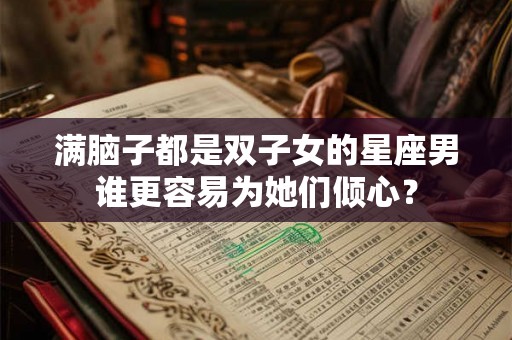 满脑子都是双子女的星座男谁更容易为她们倾心？