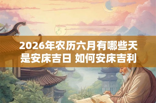 2026年农历六月有哪些天是安床吉日 如何安床吉利