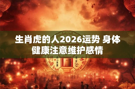 生肖虎的人2026运势 身体健康注意维护感情
