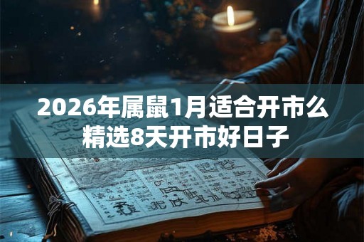 2026年属鼠1月适合开市么 精选8天开市好日子