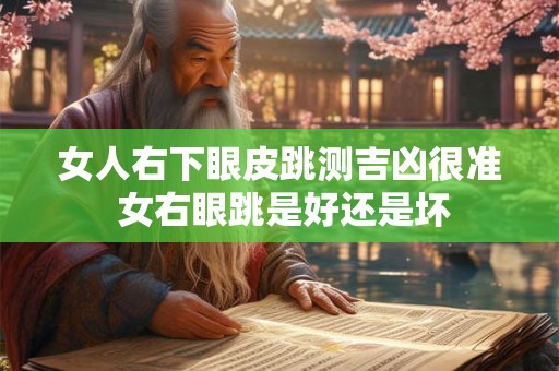女人右下眼皮跳测吉凶很准 女右眼跳是好还是坏