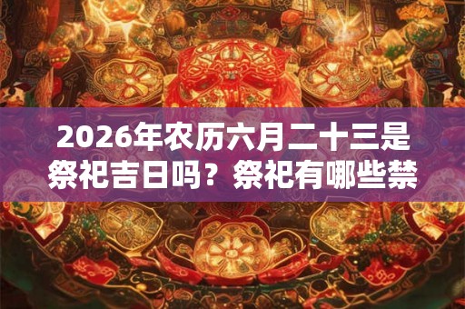 2026年农历六月二十三是祭祀吉日吗？祭祀有哪些禁忌？