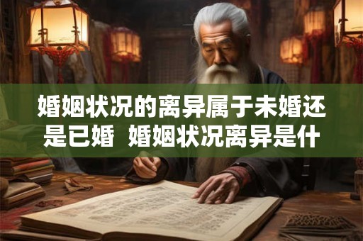 婚姻状况的离异属于未婚还是已婚 婚姻状况离异是什么意思 婚姻状况的离异属于未婚还是已婚 婚姻状况离异是什么意思