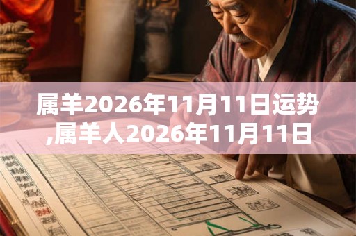 属羊2026年11月11日运势,属羊人2026年11月11日财运,生肖羊2026年11月11日运势