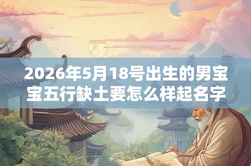 2026年5月18号出生的男宝宝五行缺土要怎么样起名字