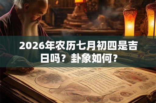 2026年农历七月初四是吉日吗？卦象如何？