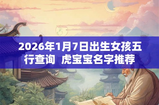 2026年1月7日出生女孩五行查询 虎宝宝名字推荐 2026年1月7日出生女孩五行查询 虎宝宝名字推荐