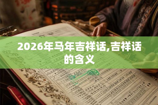 2026年马年吉祥话,吉祥话的含义