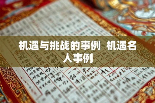 机遇与挑战的事例 机遇名人事例 机遇与挑战的事例 机遇名人事例