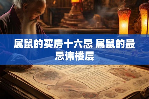 属鼠的买房十六忌 属鼠的最忌讳楼层
