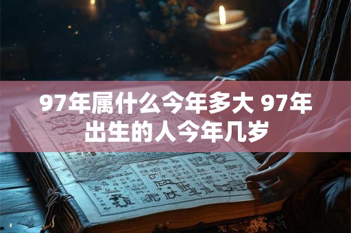 97年属什么今年多大 97年出生的人今年几岁