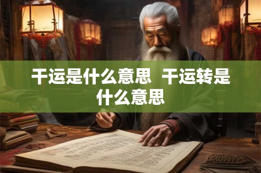 干运是什么意思  干运转是什么意思