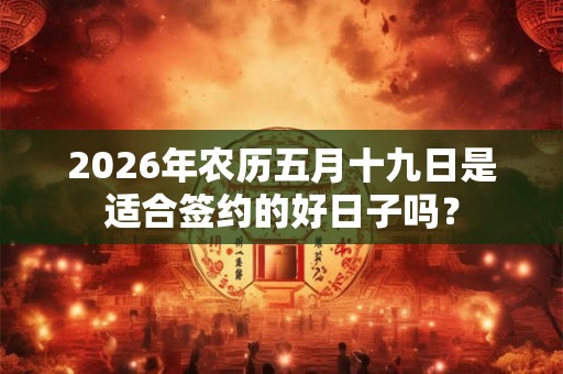 2026年农历五月十九日是适合签约的好日子吗？