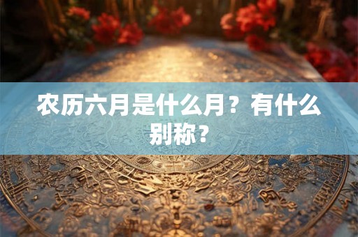 农历六月是什么月？有什么别称？