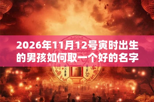 2026年11月12号寅时出生的男孩如何取一个好的名字