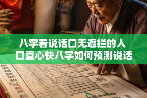 八字看说话口无遮拦的人 口直心快八字如何预测说话无遮拦的人 八字看说话口无遮拦的人 口直心快八字如何预测说话无遮拦的人