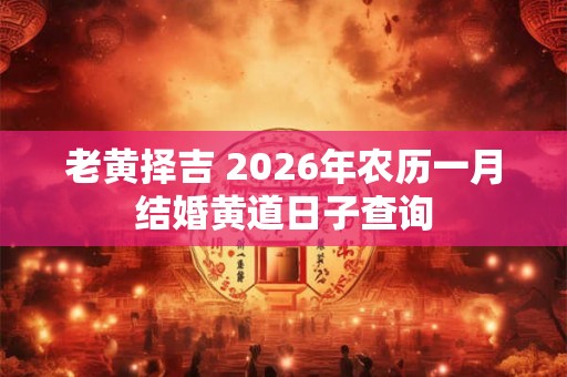 老黄择吉 2026年农历一月结婚黄道日子查询
