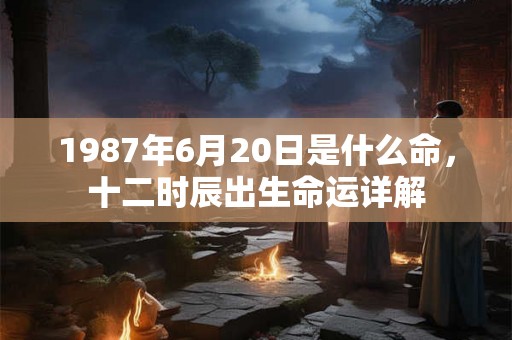 1987年6月20日是什么命，十二时辰出生命运详解