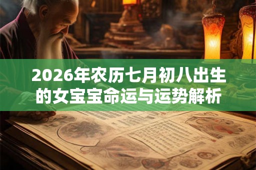 2026年农历七月初八出生的女宝宝命运与运势解析
