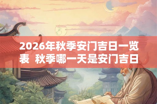 2026年秋季安门吉日一览表 秋季哪一天是安门吉日 2026年秋季安门吉日一览表 秋季哪一天是安门吉日