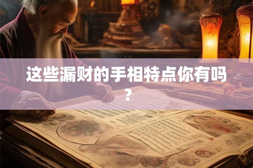 这些漏财的手相特点你有吗？