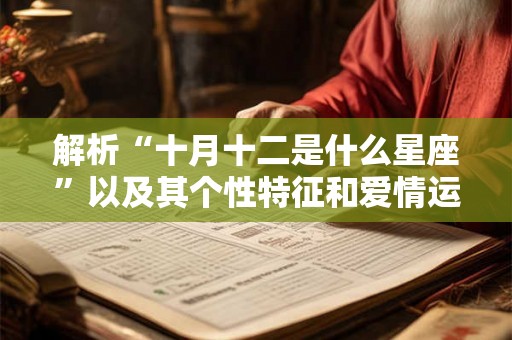 解析“十月十二是什么星座”以及其个性特征和爱情运