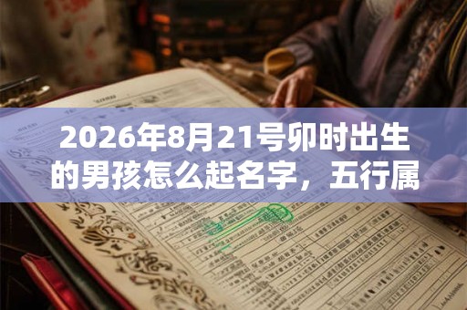 2026年8月21号卯时出生的男孩怎么起名字，五行属什么