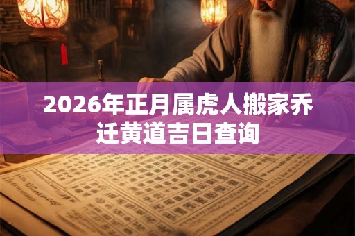 2026年正月属虎人搬家乔迁黄道吉日查询