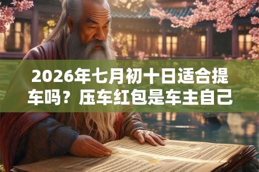 2026年七月初十日适合提车吗？压车红包是车主自己放吗