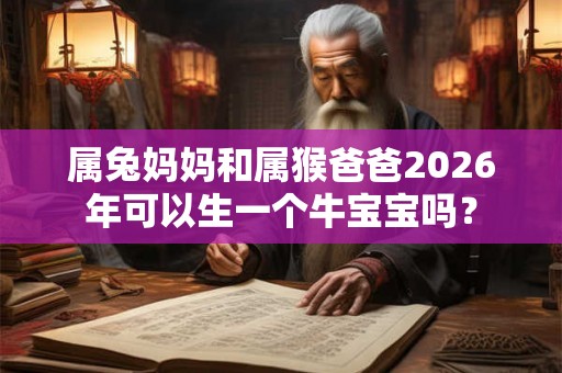 属兔妈妈和属猴爸爸2026年可以生一个牛宝宝吗？